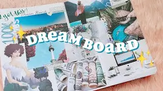 my DREAM BOARD for 2021 using the BDJ Planner 🍓🧚🏼‍♀️ [cutting paper ASMR]