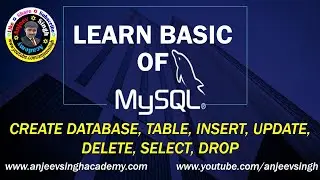 Learn My SQL| MySQL Commands Tutorial Part - 1 | CREATE | DROP | INSERT | UPDATE | SELECT