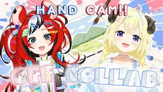 ≪ OFF COLLAB - PAINTING≫ Painting with Watame-senpai!! 【HAND CAM】