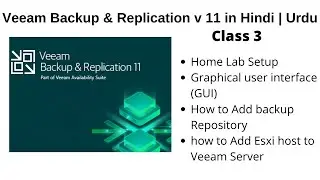Veeam backup and replica Console Overview, Add Backup Repository Esxi Host to Veeam in Hindi-Urdu