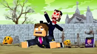 BONECO DO MAL ME ATACOU NO HALLOWEEN DO MINECRAFT !! ( GOOSEMBUMPS )