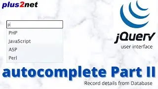 JQuery UI autocomplete to get record details from MySQL database on selection of option- part-2