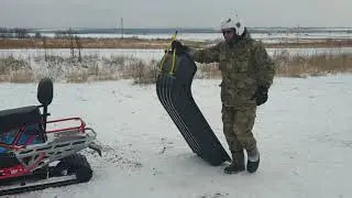 Фирменная волокуша  sharmax  для снегохода шармакс 550 про.