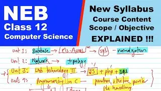 Class 12 Computer Science new Course Explained