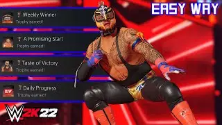 WWE 2K22 - A Promising Start/Daily Progress/Weekly Winner/+1 (Trophy/Achievement) | Easy Way