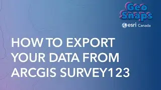 How to Export Your Data from ArcGIS Survey123