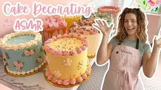 Satisfying Cake Decorating ASMR | 8 Cakes in 40 Minutes! | [No Talking] [No Music]