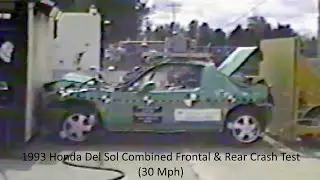 1993 Honda Del Sol CMVSS 301 Full-Overlap Rear Crash Test (Combined Frontal & Rear Crash Test)