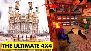 THE ULTIMATE 4X4 - Best Clan Base In RUST? Open Core + Mini China Wall | Rust Building Tutorial 2023