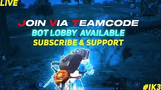 FREE BOT LOBBY 😎 - Pubg Mobile Lite Bot lobby matching live | join team Code | #ik3gamers