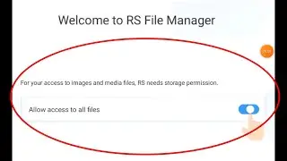 Fix RS File Manager Allow Access to the files || RS needs storage permission