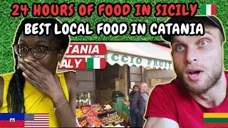 REACTION TO 24 Hours Of ITALIAN FOOD In SICILY - Best Local Food in Catania From Pizza To Pasta