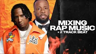 Mixing Rap Music With 2 Track Beat | LIVE