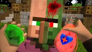 Healing a Zombie Villager - Minecraft Animation