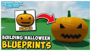 Building HALLOWEEN Blueprints For Theme Park Tycoon 2! [LIVE]