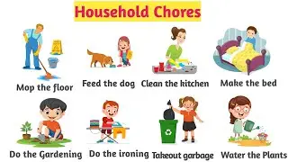 Vocabulary: Household Chores With Pictures | Household Activity | English #trending #viral