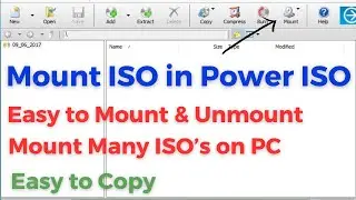 Use Power ISO to Mount ISO File in Windows | How To Mount & Unmount ISO File in Power ISO