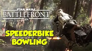 Luke Skywalker Vs. Speederbike! Meeting The Turkey Man. Star Wars Battlefront.