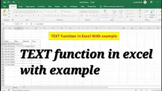 Text function | Text Function in Excel in Hindi | use of text function | advance excel | Basic excel