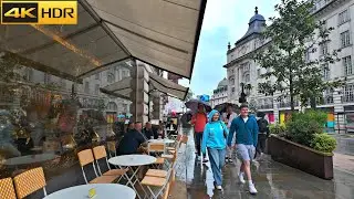London's Rainy Walk-Aug 2024 🌧️ The rainy streets of London[4K HDR]