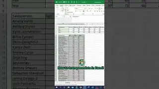 How to transpose data in Excel!