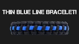 Thin Blue Line Paracord Bracelet - Police Bracelet Tutorial