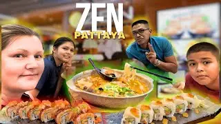 The most delicious Tom Yam in Pattaya - ZEN Japanese restaurant in the Central Festival (subtitles)
