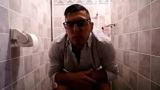 man poops at his gf house and clogs the toilet