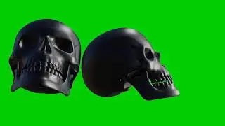 Skull, Green Screen, Free : HD | Green Screen Animation | 3D Video Play
