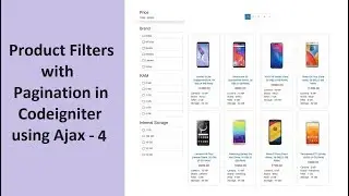 Product Filters in Codeigniter using Ajax - 4