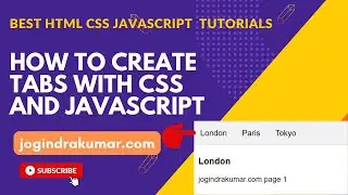 How to create tabs with CSS and JavaScript 