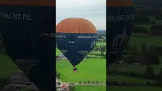 ADBALLON FLYING OVER THE ACHTERHOEK IN THE NETHERLANDS #hotairballoons #balloonfiesta #balloon #abq