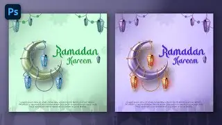 Ramadan Kareem Social Media Post Design in Photoshop Tutorial | Instagram Post Design Tutorial