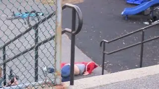 Billy Malkotsis- BMX Rail faceplant