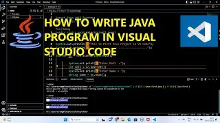 Java Program in Visual Studio Code output in terminal  in Windows 10/11 