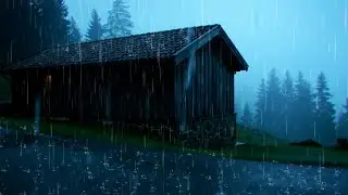 HEAVY RAIN & DISTANT THUNDER ON CABIN ROOF | ASMR FOR EMOTIONAL HEALING & SLEEP
