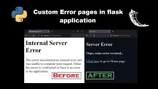 Custom error pages in python flask applications