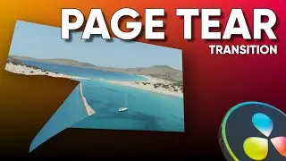 Create stunning Page Tear Transition | Davinci Resolve Tutorial | Free Transition Included