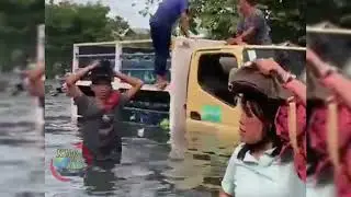 TANGGUL JEBOL, Area Tanjung Mas Semarang Terendam Banjir Rob
