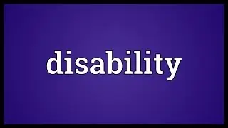 Disability Meaning