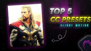 TOP 5 SHARPEN HDR CC PRESETS 🔥 ALIGHT MOTION 4K CC XML 😱 TOP 5 CC PRESETS PACK