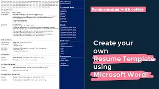 Create your own Resume Template using Microsoft Word!