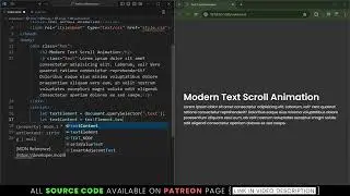 Modern Text Scroll Animation using CSS & Javascript #coding #python #programming #javascript @js l