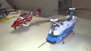 My lego city motorized helicopter fleet