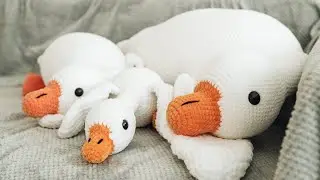МК Гусь-обнимусь вязаный крючком 1м. Часть 2