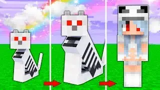 КАК МЕНЯЛАСЬ ДЕВУШКА СКЕЛЕТ КОТ ОЦЕЛОТ МОБ И ЕГО ЖИЗНЕННЫЙ ЦИКЛ В МАЙНКРАФТ ! ЭВОЛЮЦИЯ MINECRAFT