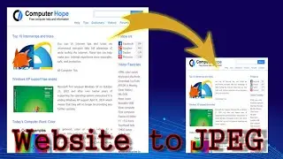 How to Save Webpage as JPEG Image in Chrome | How To Save Website to JPEG Or PNG Image