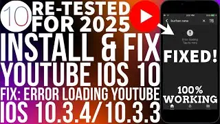 [NEW] Fix YouTube Error Loading Tap to Retry iPad4/iPhone5/5C | Fix YouTube iOS 10.3.4/10.3.3 | 2024
