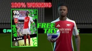 Trick To Get 101 Rated POTW B. Saka In eFootball 2024 !! New POTW Zirkzee And Salah POTW Trick 🔥☺️