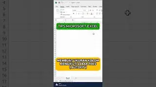 Membuat Ukuran Kolom di Excel Mengikuti Lebar Teks Secara Otomatis  #shorts #excel #microsoftexcel